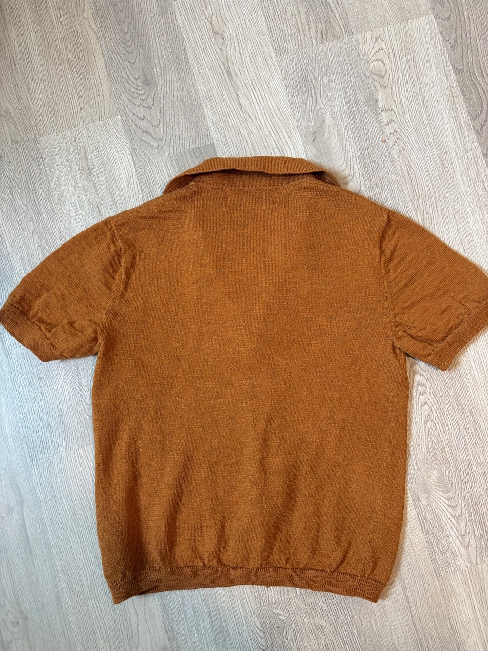 H&M Kids Short Sleeve Knit Button Cardigan - Rust - Picture 3 of 4